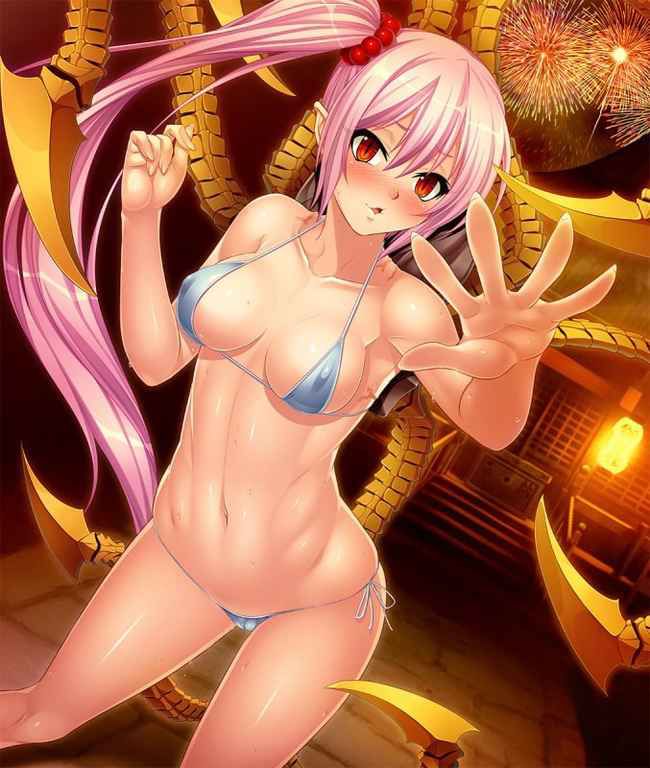 【Erotic Anime Summary】 Beautiful girls and beautiful girls wearing micro bikinis that look as naked as they are [40 photos] 31