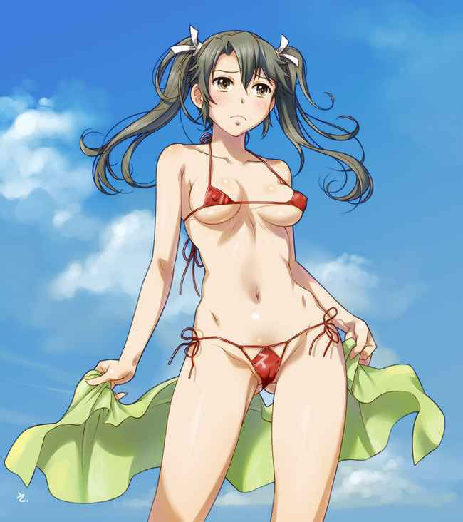 【Erotic Anime Summary】 Beautiful girls and beautiful girls wearing micro bikinis that look as naked as they are [40 photos] 34