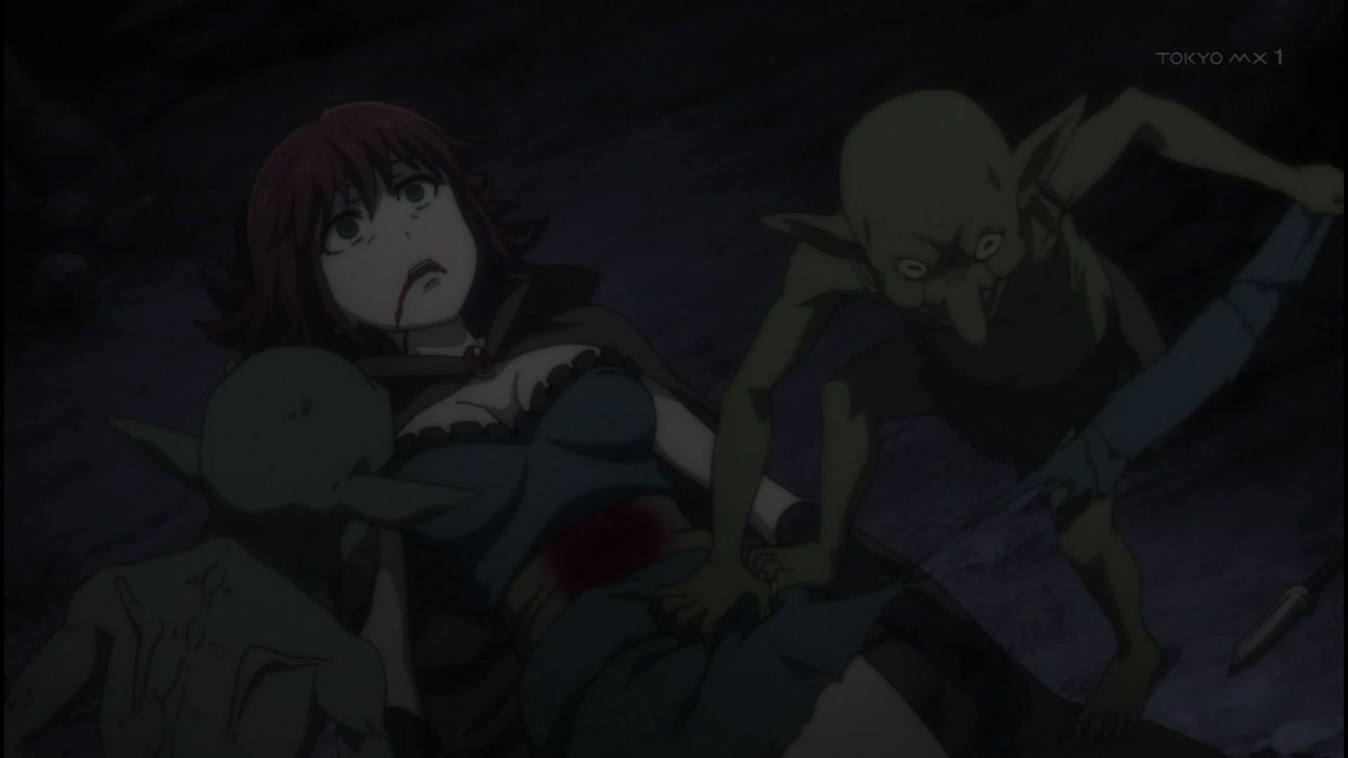 The scene and incontinence scene that the girl is raped by Goblin in one story anime [Goblin Slayer]! 13