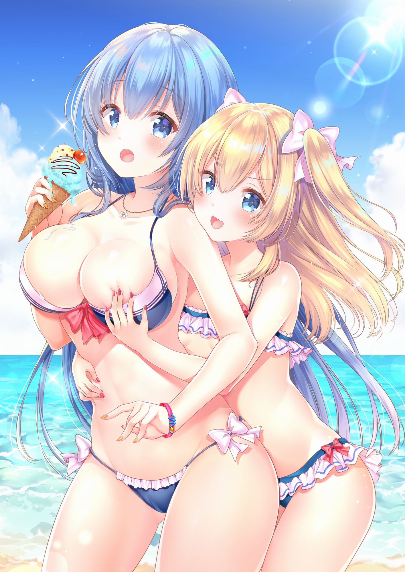 [secondary/ZIP] lovely yuri Lesbian image of a cute girl each other 19