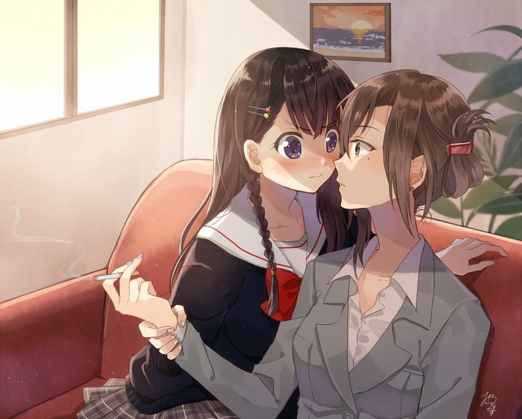 [secondary/ZIP] lovely yuri Lesbian image of a cute girl each other 7