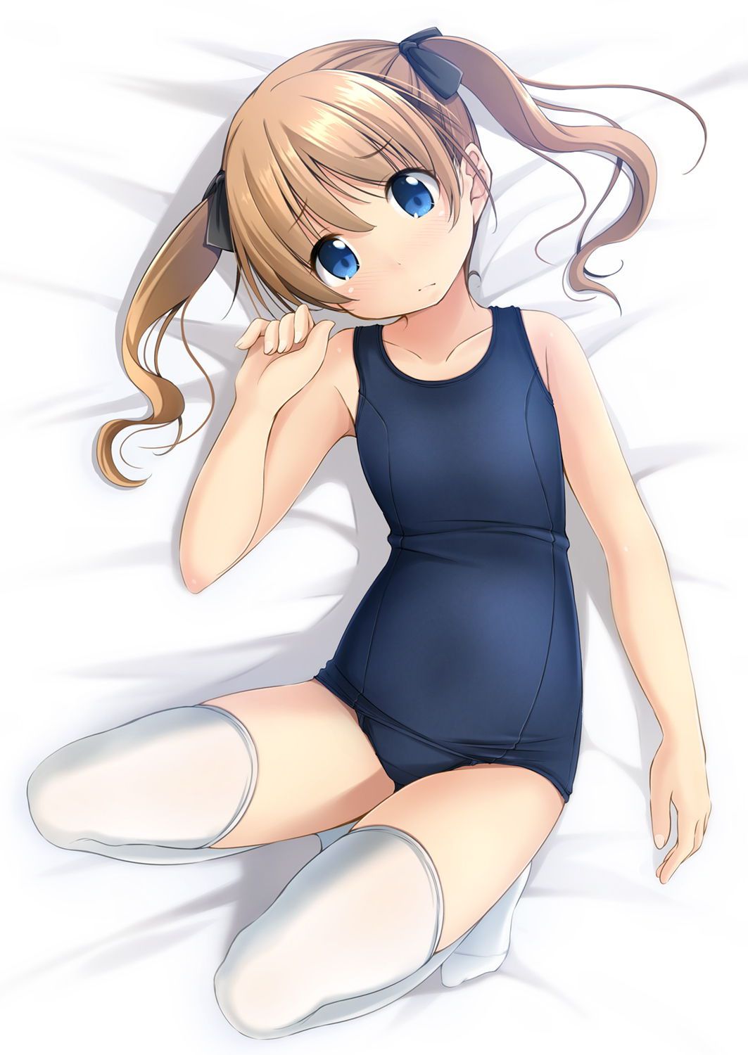 You can hardly see it in reality?! Swimsuit + thighhighs or pantyhose or a girl who comes with a sexual looking charm! 21