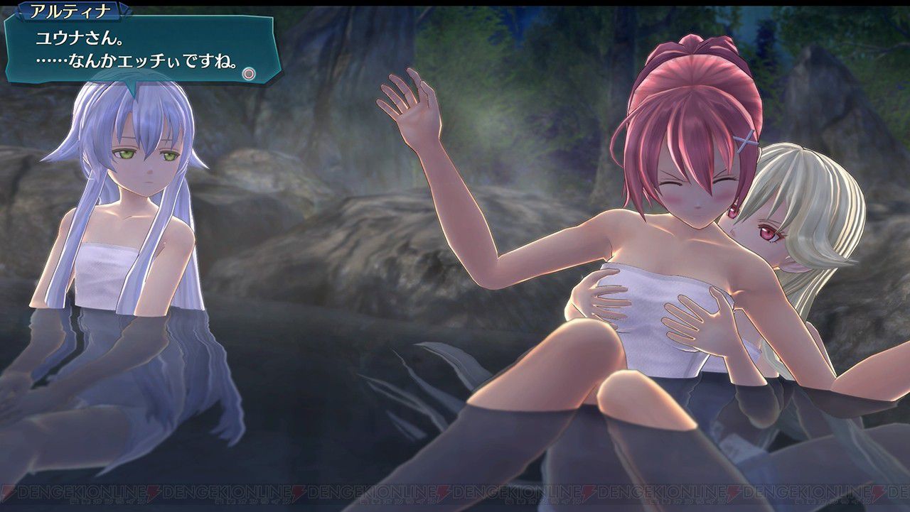 [Legend of Heroes Senran IV] The erotic hot spring bathing scene of the girls, such as massaging the breast! 5