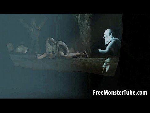Hot 3D babe gets fucked hard in the woods by Gollum - 3 min 21