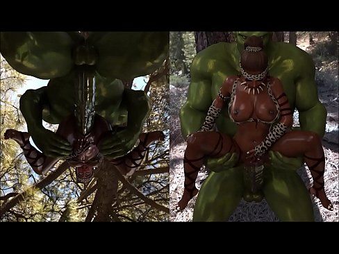 3D Savannah Queen suffering to fuck with big ogre, which has a big cock head - 1 min 17 sec 8