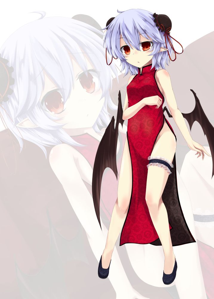 The slit of the China dress is Haero and the combo with the Garter belt is dangerous. 5