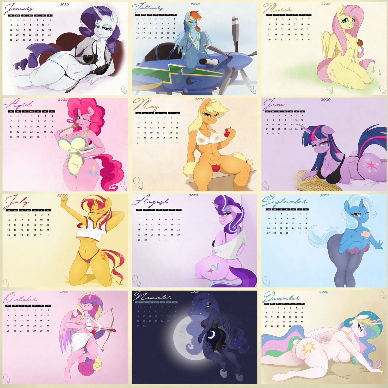 Phyll Anthro Calendar 2020 (My little pony) 1