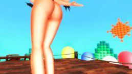 [MMD] Nude Short and Long haired Koakuma Kisaragi's attention 4