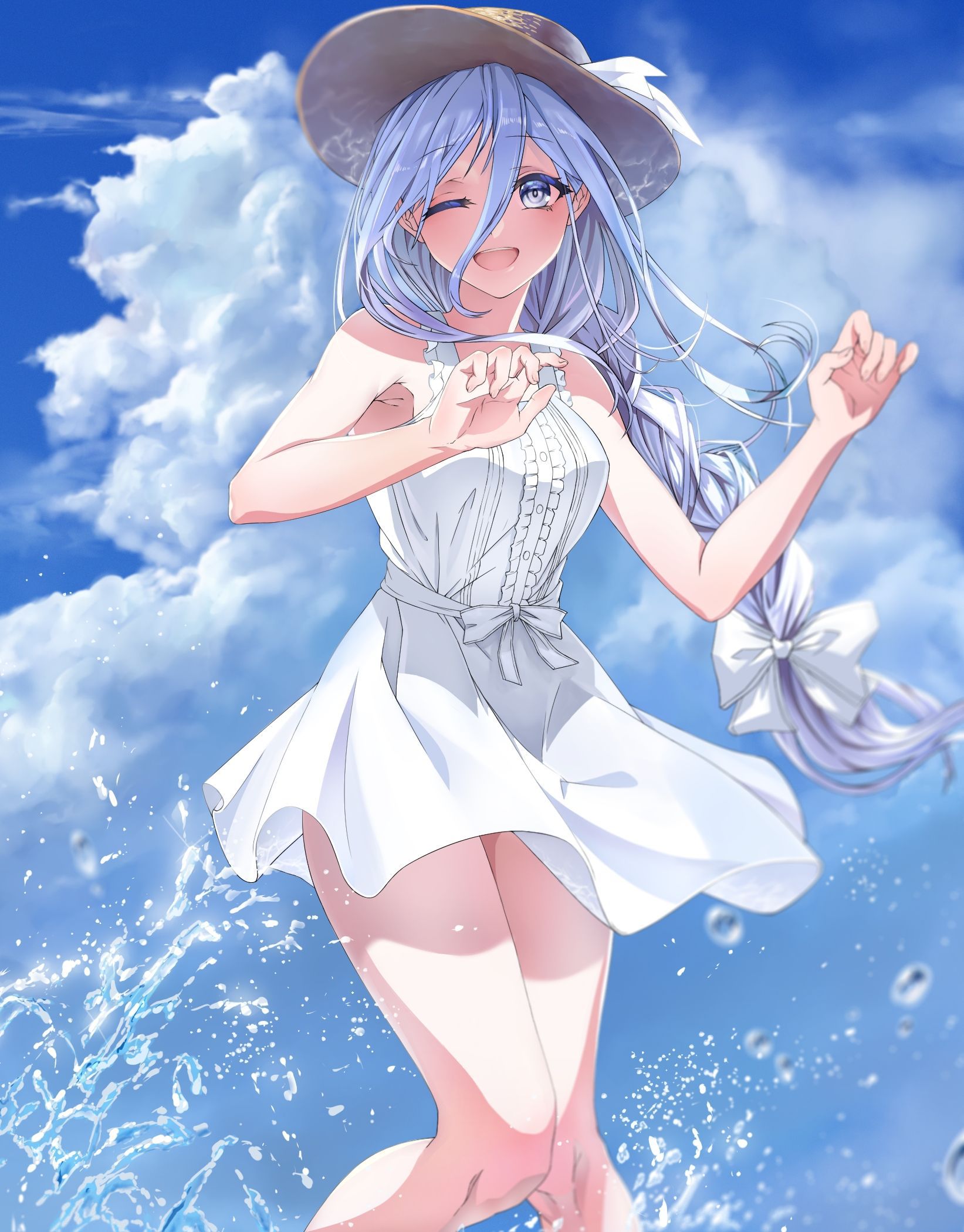 [Secondary/ZIP] beautiful girl wearing one piece of cool dress 100 pieces 93