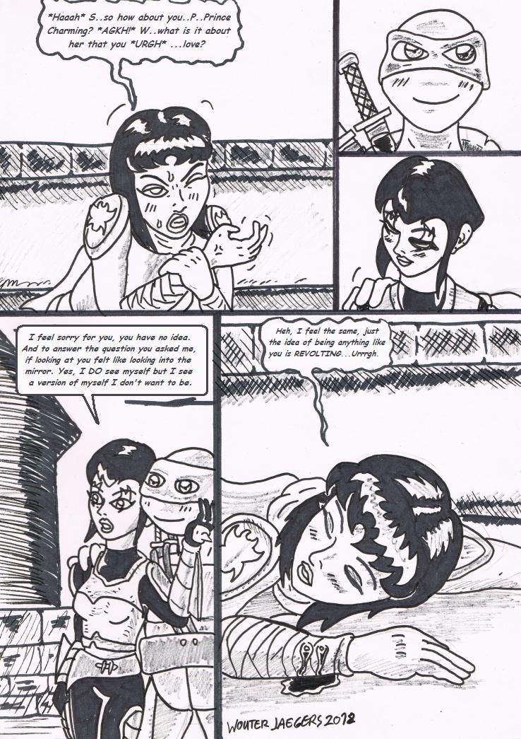 Teenage mutant Ninja Turtles: Karai versus Karai. 16