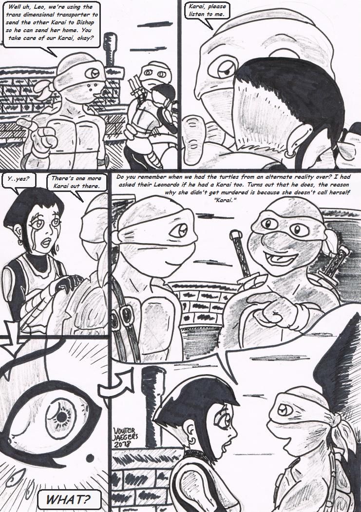 Teenage mutant Ninja Turtles: Karai versus Karai. 18