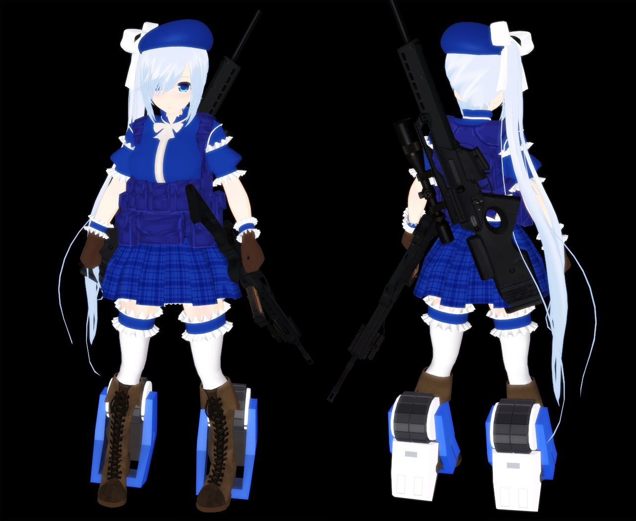 [Aosusuki Dakuna] Red Beret to Blue Beret no Mahou Shoujo [青薄 だくな] レッドベレーとブルーベレーの魔法少女 106