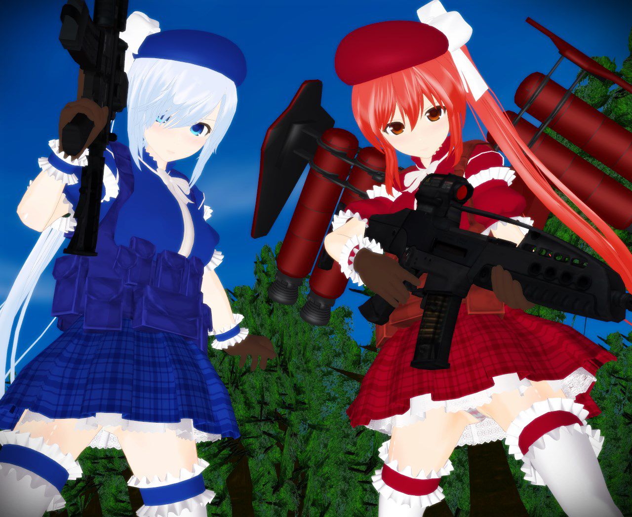 [Aosusuki Dakuna] Red Beret to Blue Beret no Mahou Shoujo [青薄 だくな] レッドベレーとブルーベレーの魔法少女 498