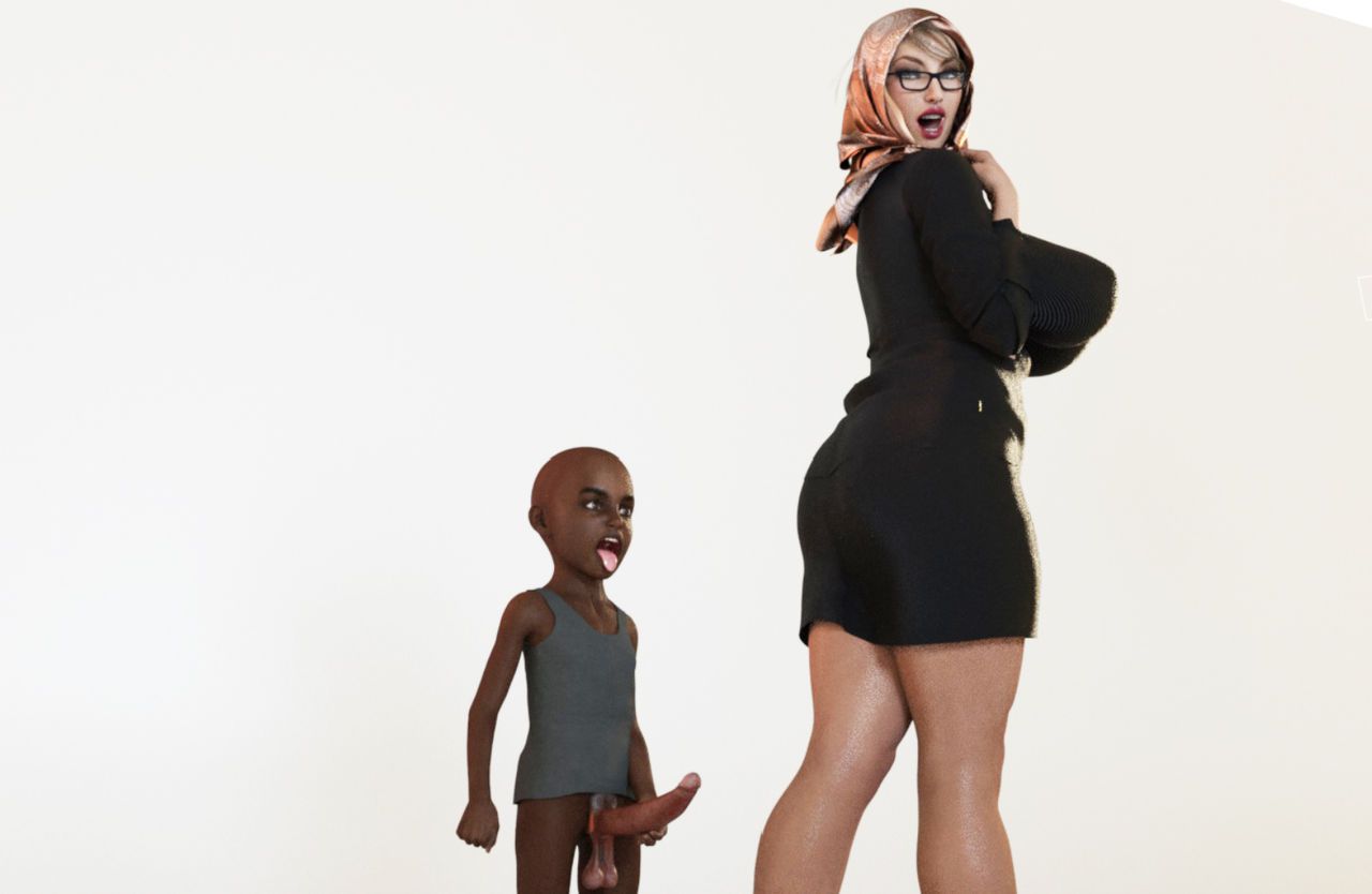 [ohsotchi] Hijab Milf and Black Midget Interracial 4