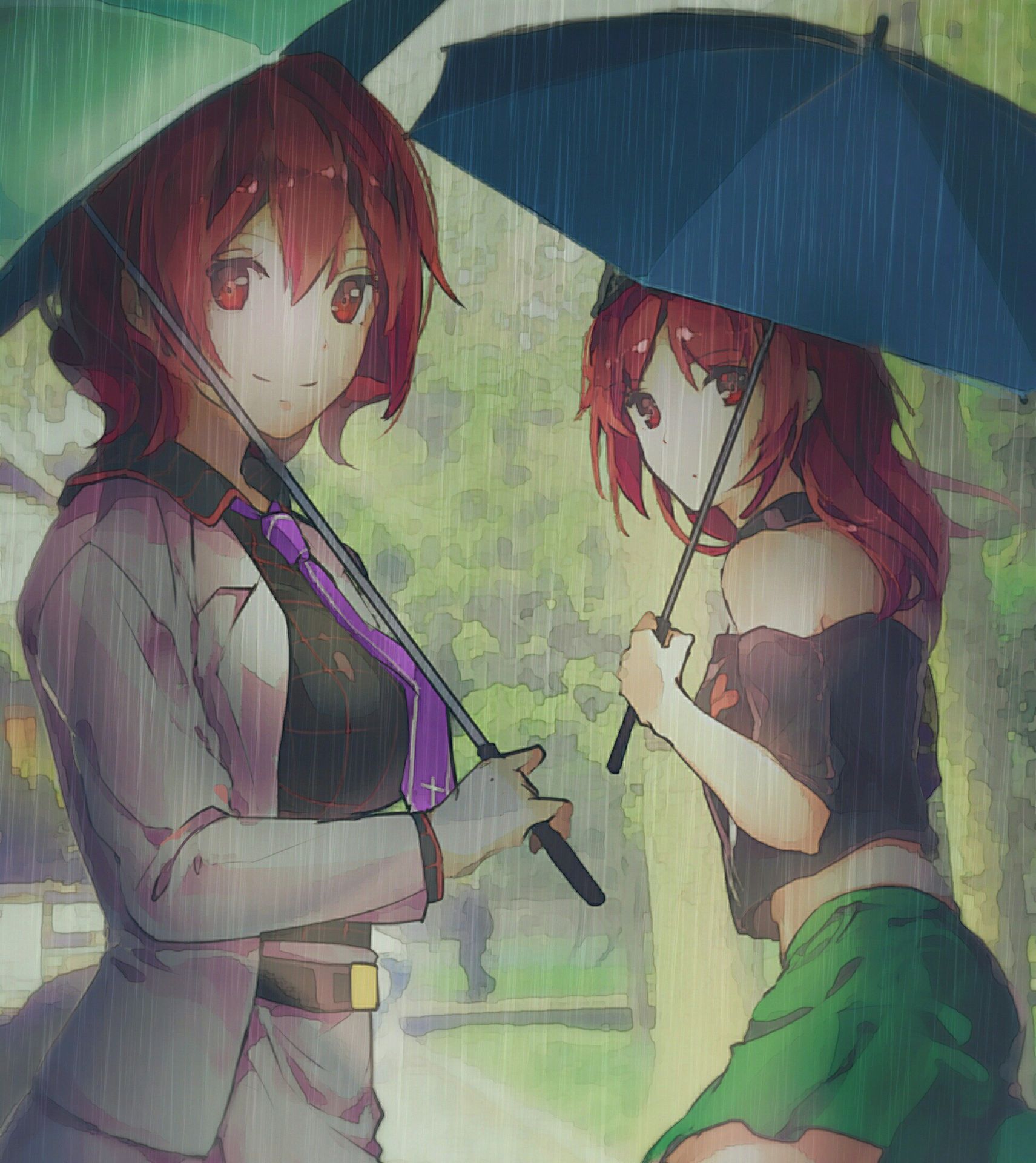 [Secondary/ZIP] 100 photos of the umbrella and beautiful girl because it is rainy season 19