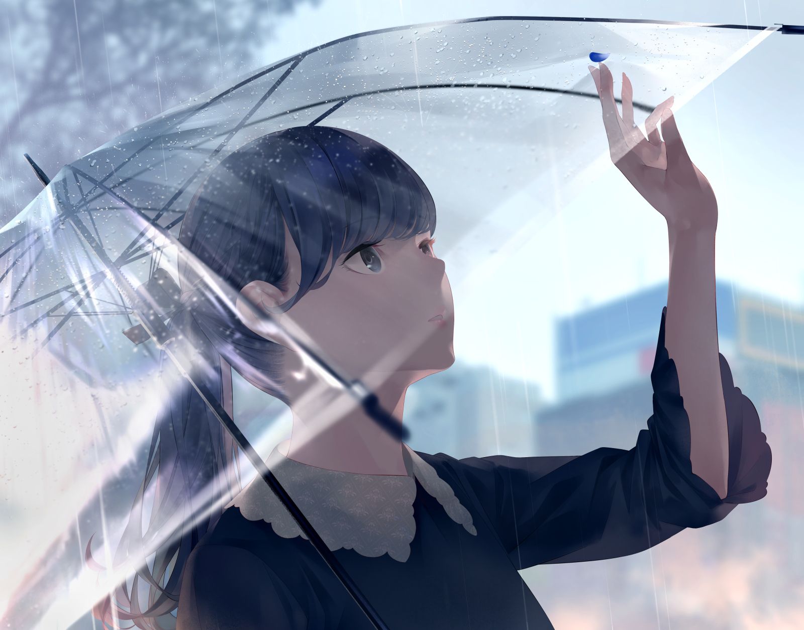 [Secondary/ZIP] 100 photos of the umbrella and beautiful girl because it is rainy season 43