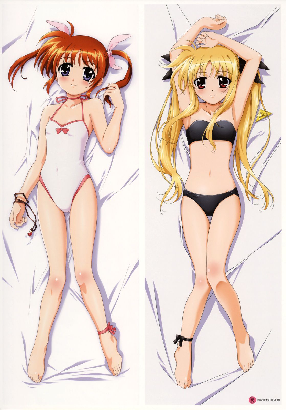 "Mahou Shoujo Lyrical Nanoha" official illustration of erotic stripping Photoshop (with original picture) 6