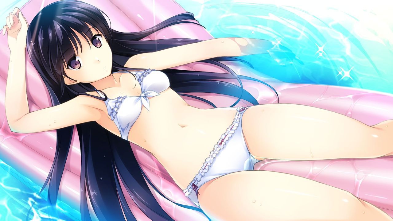 It might be tired and good that it was healed in the swimsuit of lewd image of a pretty girl swimsuit 19