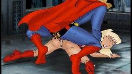 Batman vs Superman and Batgirl hentai 15