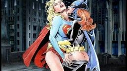 Batman vs Superman and Batgirl hentai 16