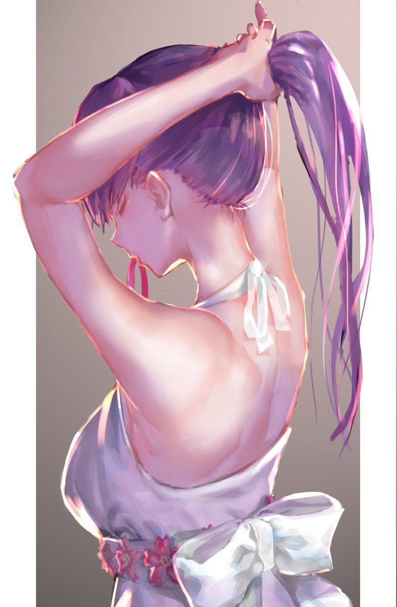 I collected erotic images of ponytails 8