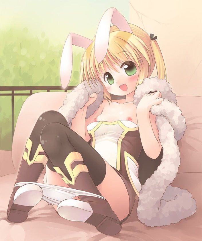 Two-dimensional image of a naughty bunny girl 16