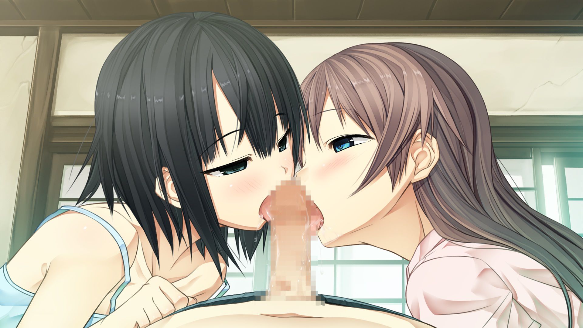 【Secondary erotic】 Erotic image of girls doing fellatio hard with their chins sticking out 15