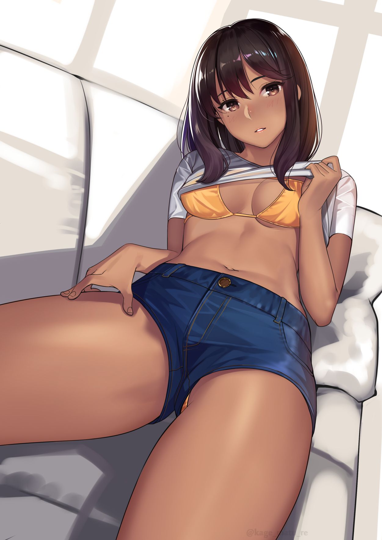 【Erotic Anime Summary】 Erotic images of beautiful women and beautiful girls who pull up their clothes and seduce them [50 photos] 38