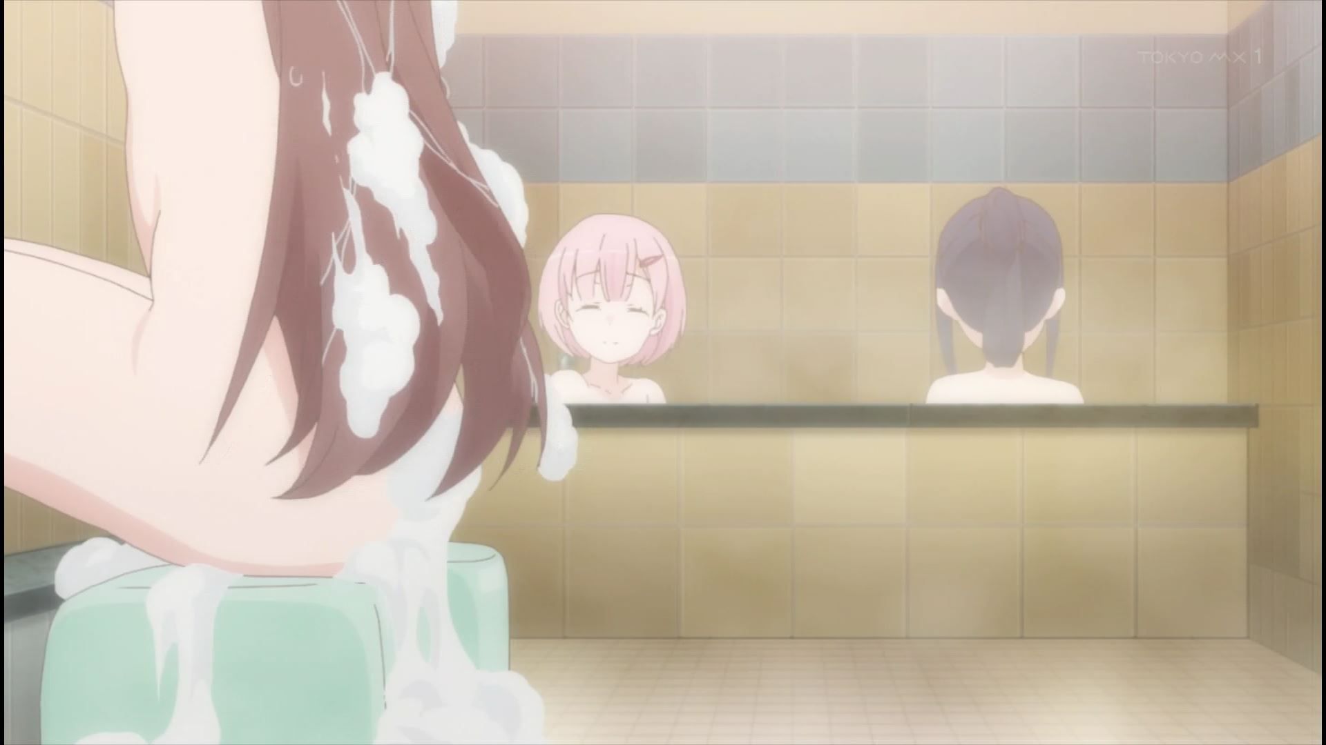 Erotic scene that shows the erotic bathing scene and breasts in four episodes of the animation [Nohara-sou-san] 24