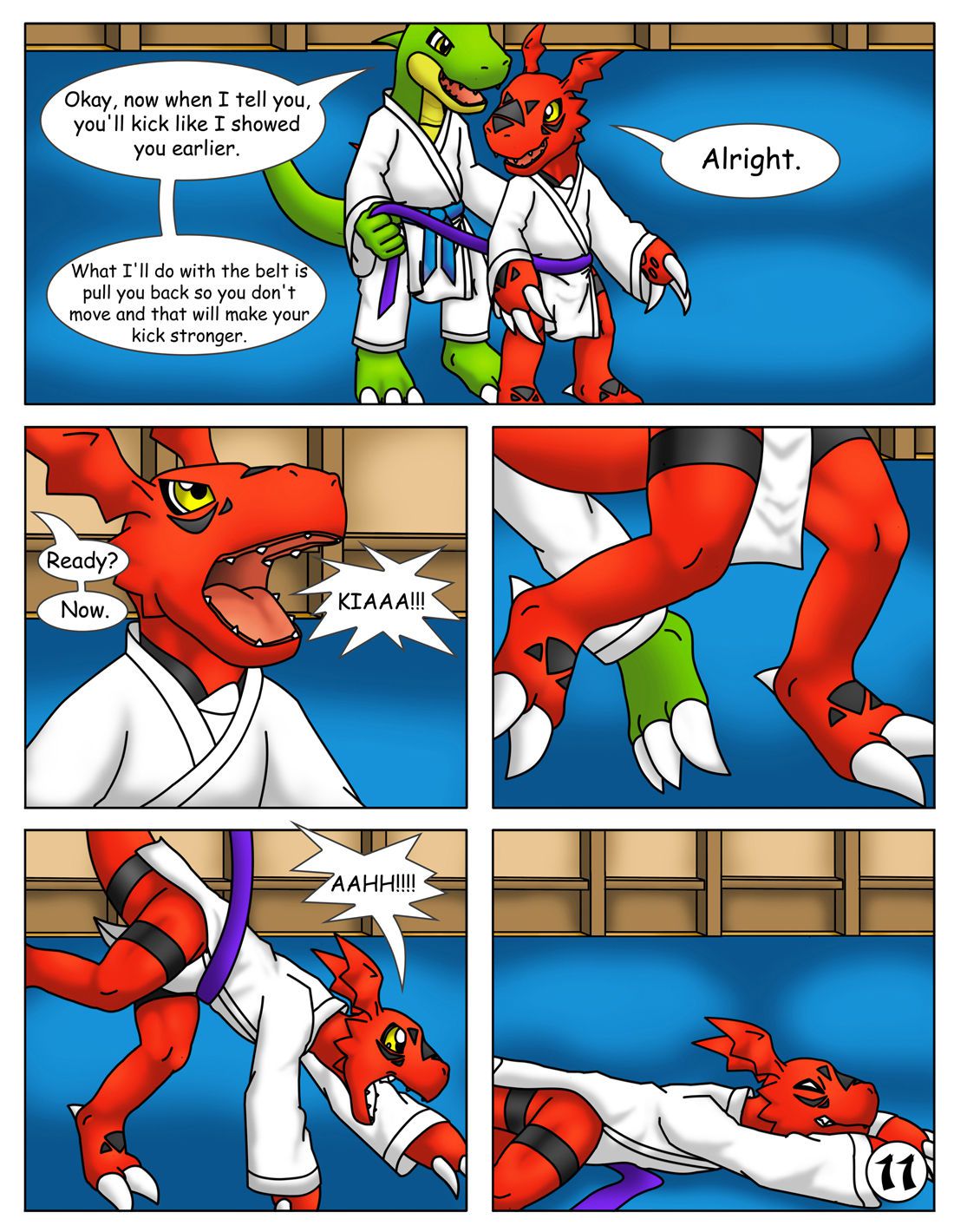 guilmon practices karate 12