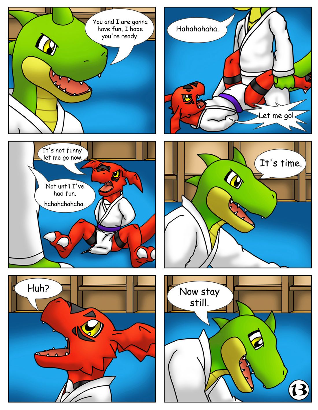 guilmon practices karate 14