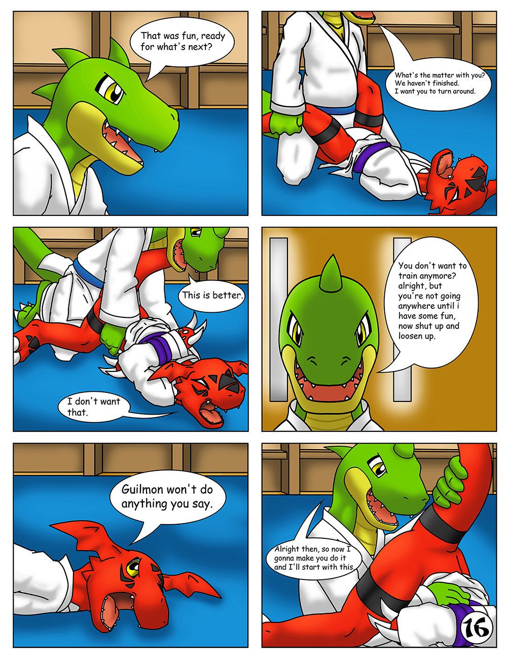 guilmon practices karate 17