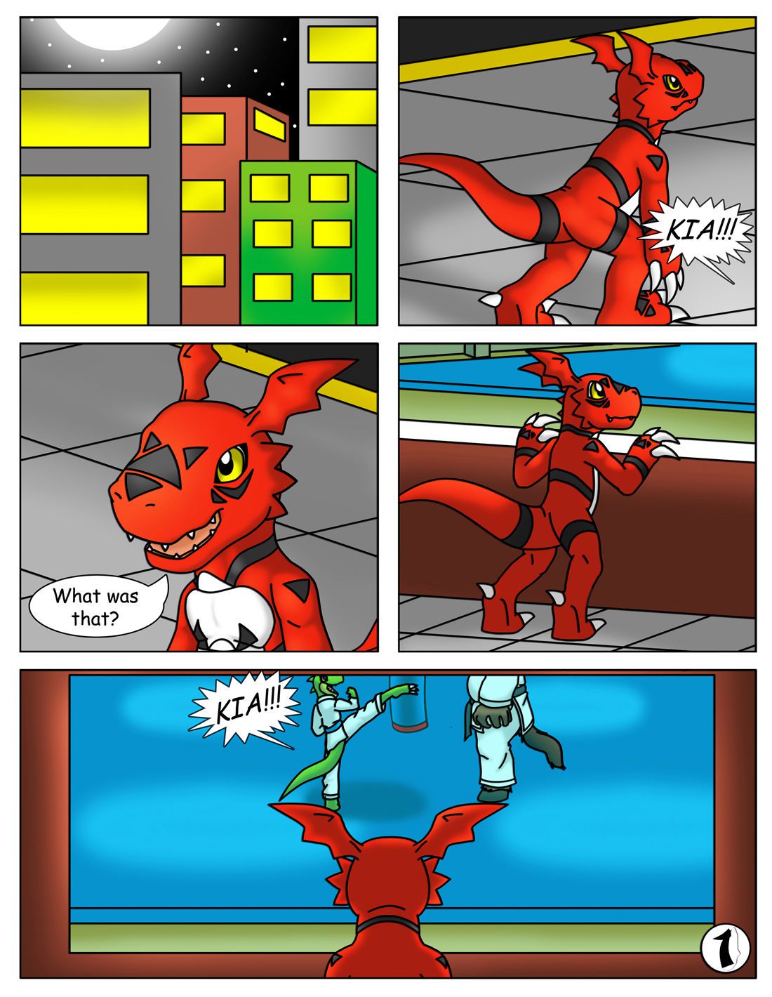 guilmon practices karate 2