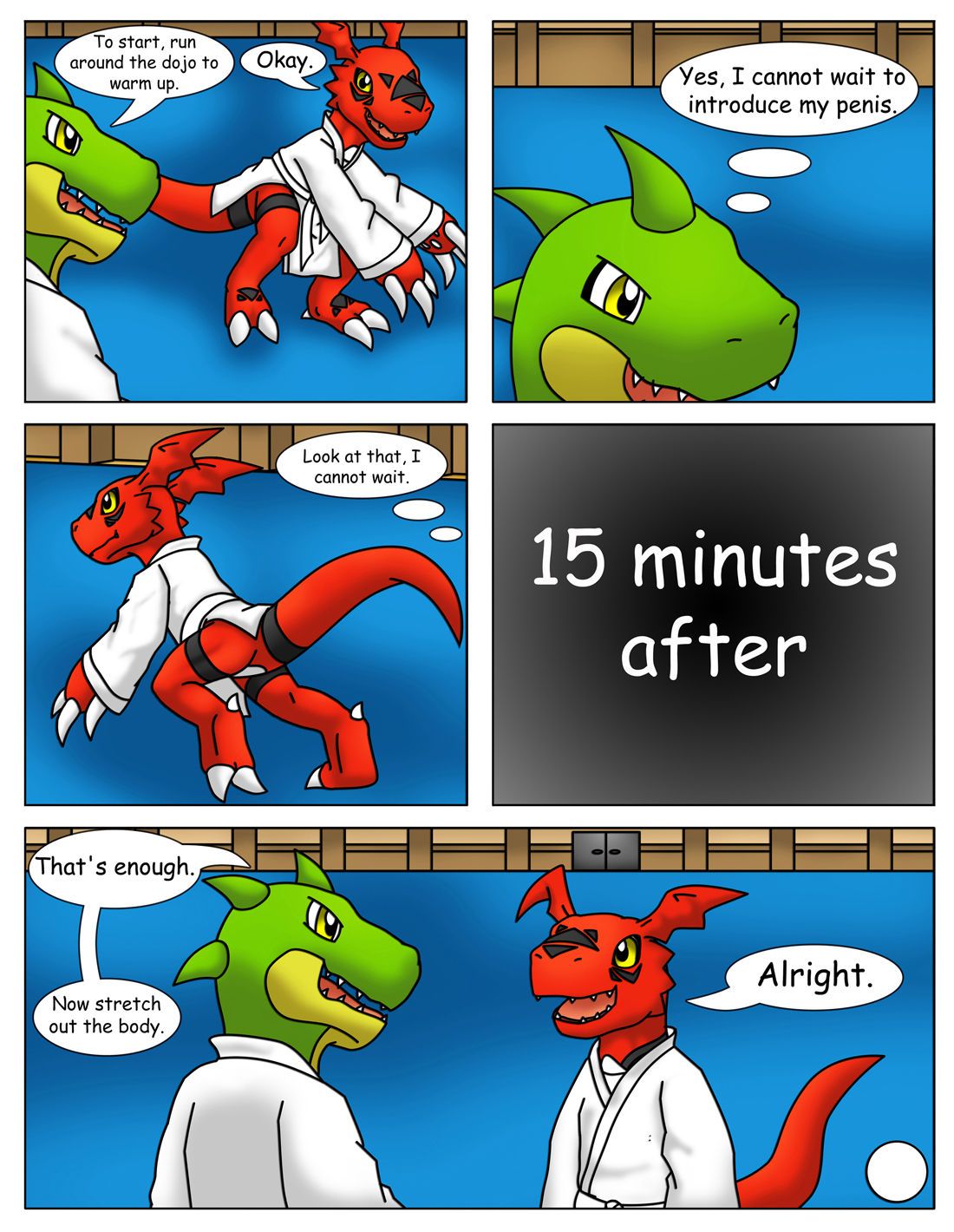 guilmon practices karate 6