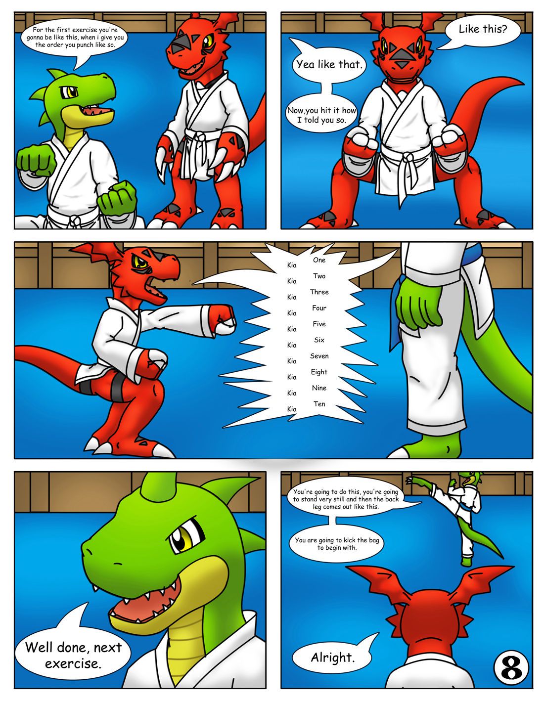 guilmon practices karate 9