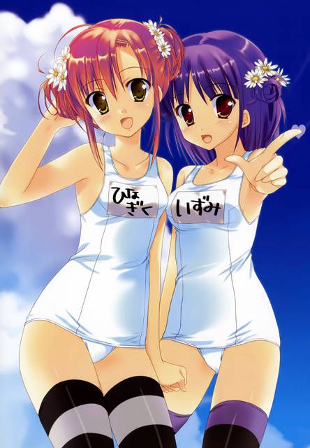 [64 pieces] two-dimensional Erofeci image to admire the white school swimsuit. 2 [White disk] 11