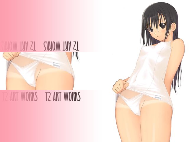 [64 pieces] two-dimensional Erofeci image to admire the white school swimsuit. 2 [White disk] 2