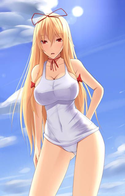 [64 pieces] two-dimensional Erofeci image to admire the white school swimsuit. 2 [White disk] 22