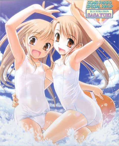 [64 pieces] two-dimensional Erofeci image to admire the white school swimsuit. 2 [White disk] 23