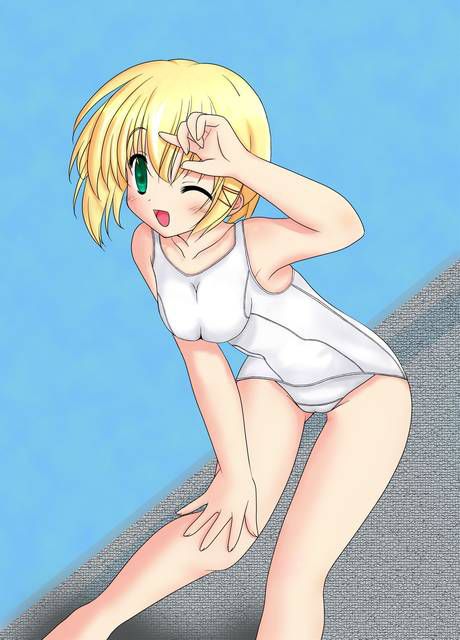 [64 pieces] two-dimensional Erofeci image to admire the white school swimsuit. 2 [White disk] 25