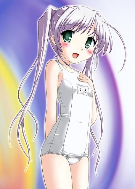 [64 pieces] two-dimensional Erofeci image to admire the white school swimsuit. 2 [White disk] 33