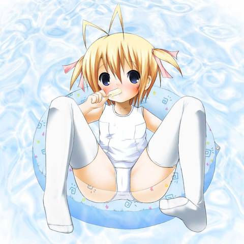 [64 pieces] two-dimensional Erofeci image to admire the white school swimsuit. 2 [White disk] 47