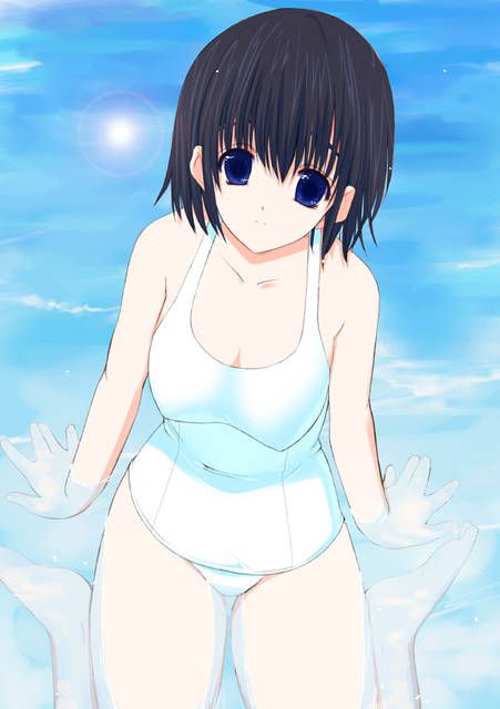 [64 pieces] two-dimensional Erofeci image to admire the white school swimsuit. 2 [White disk] 51