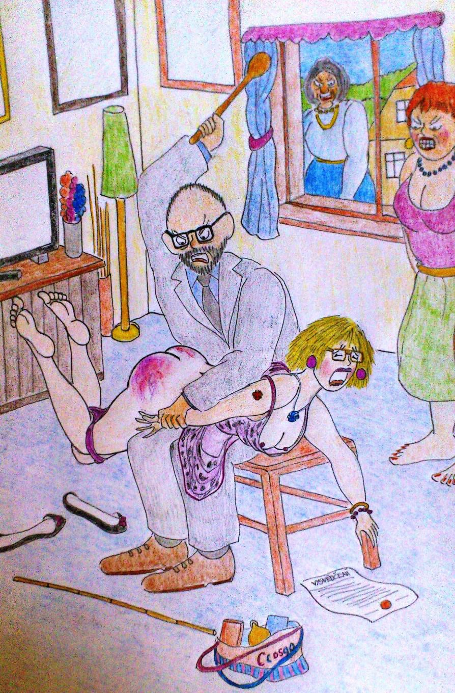 [Johnon] Spanking Caning Birching Judicial CP drawings 125