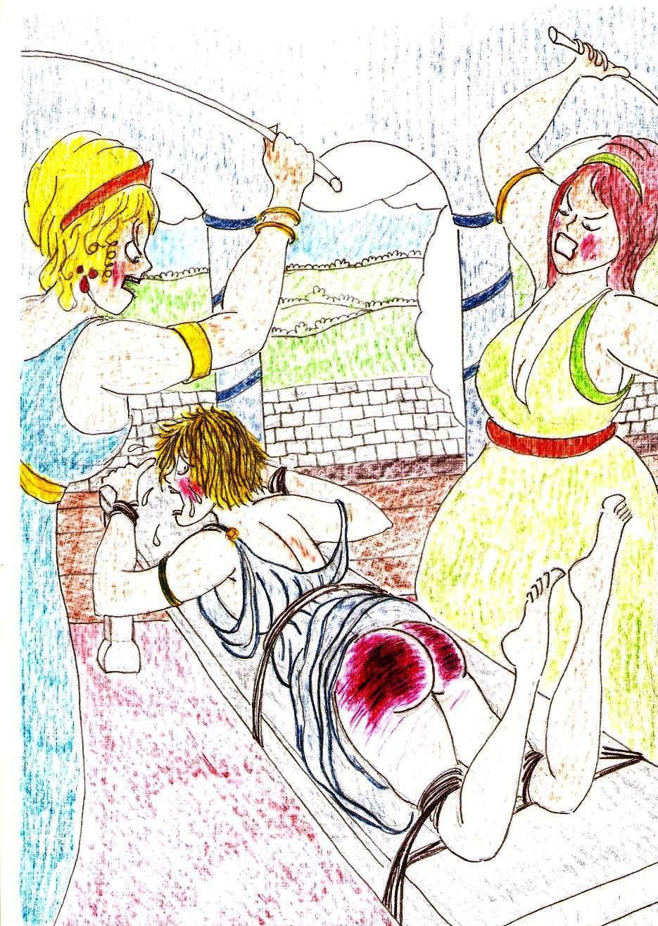 [Johnon] Spanking Caning Birching Judicial CP drawings 14