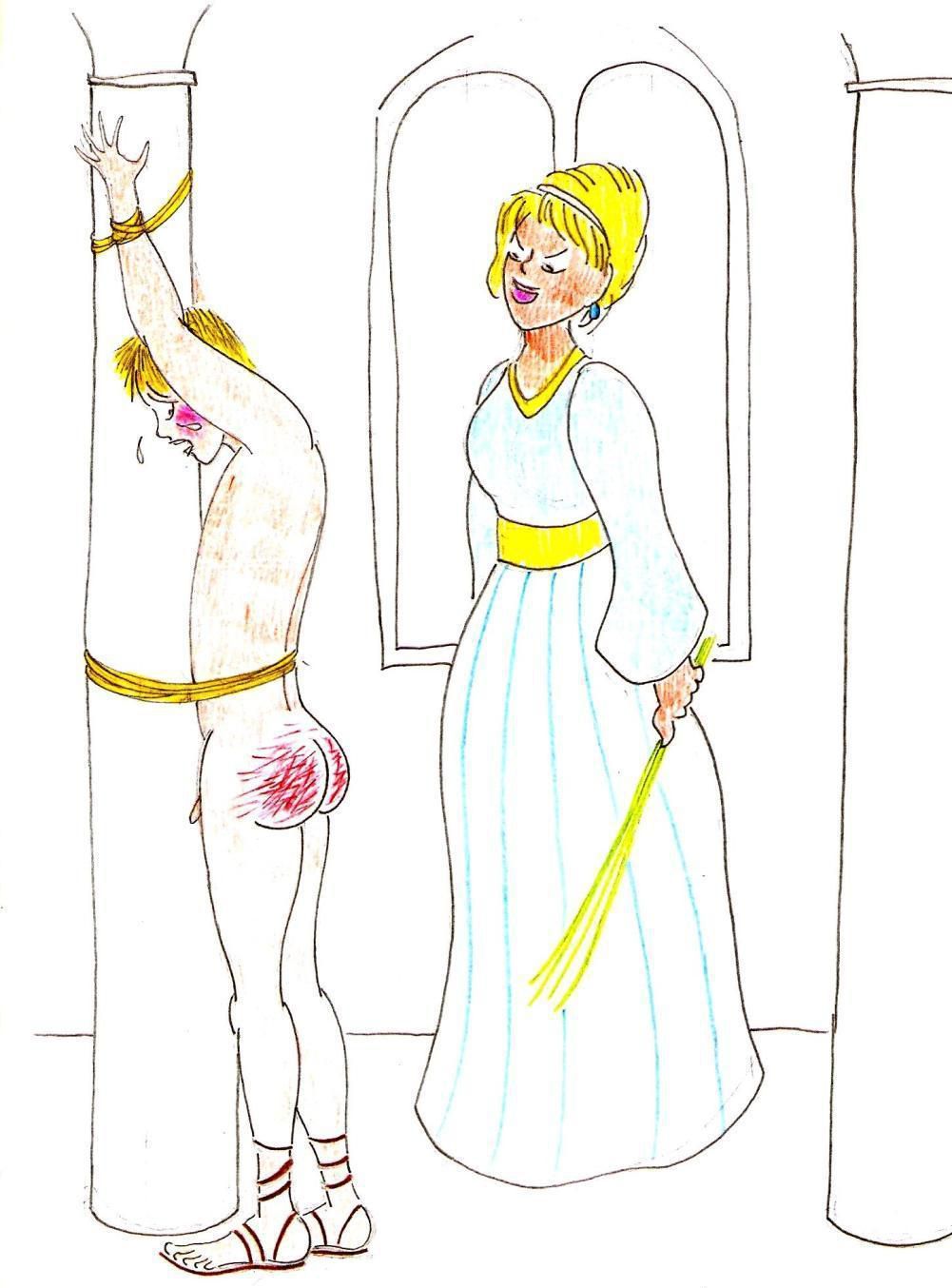 [Johnon] Spanking Caning Birching Judicial CP drawings 21