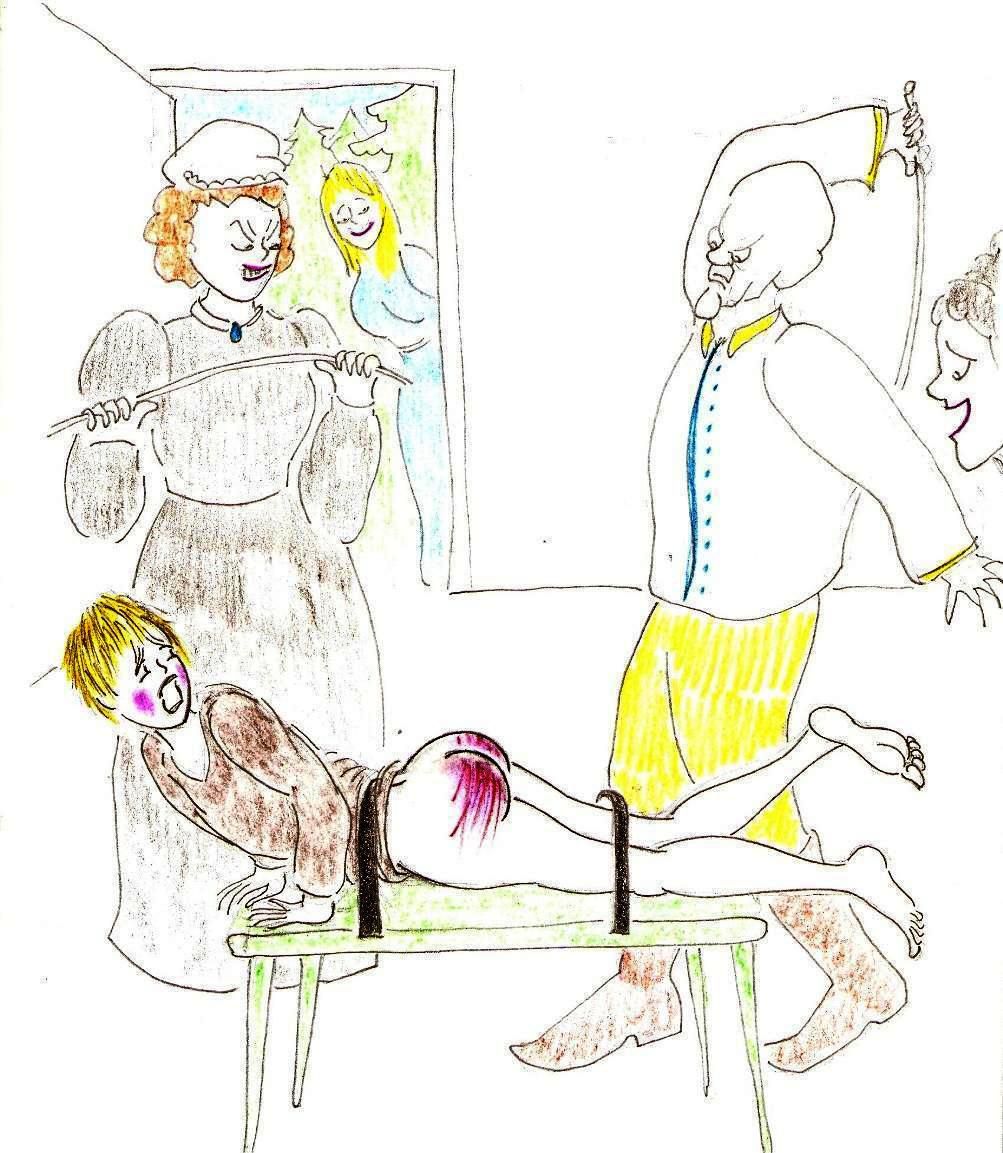 [Johnon] Spanking Caning Birching Judicial CP drawings 25