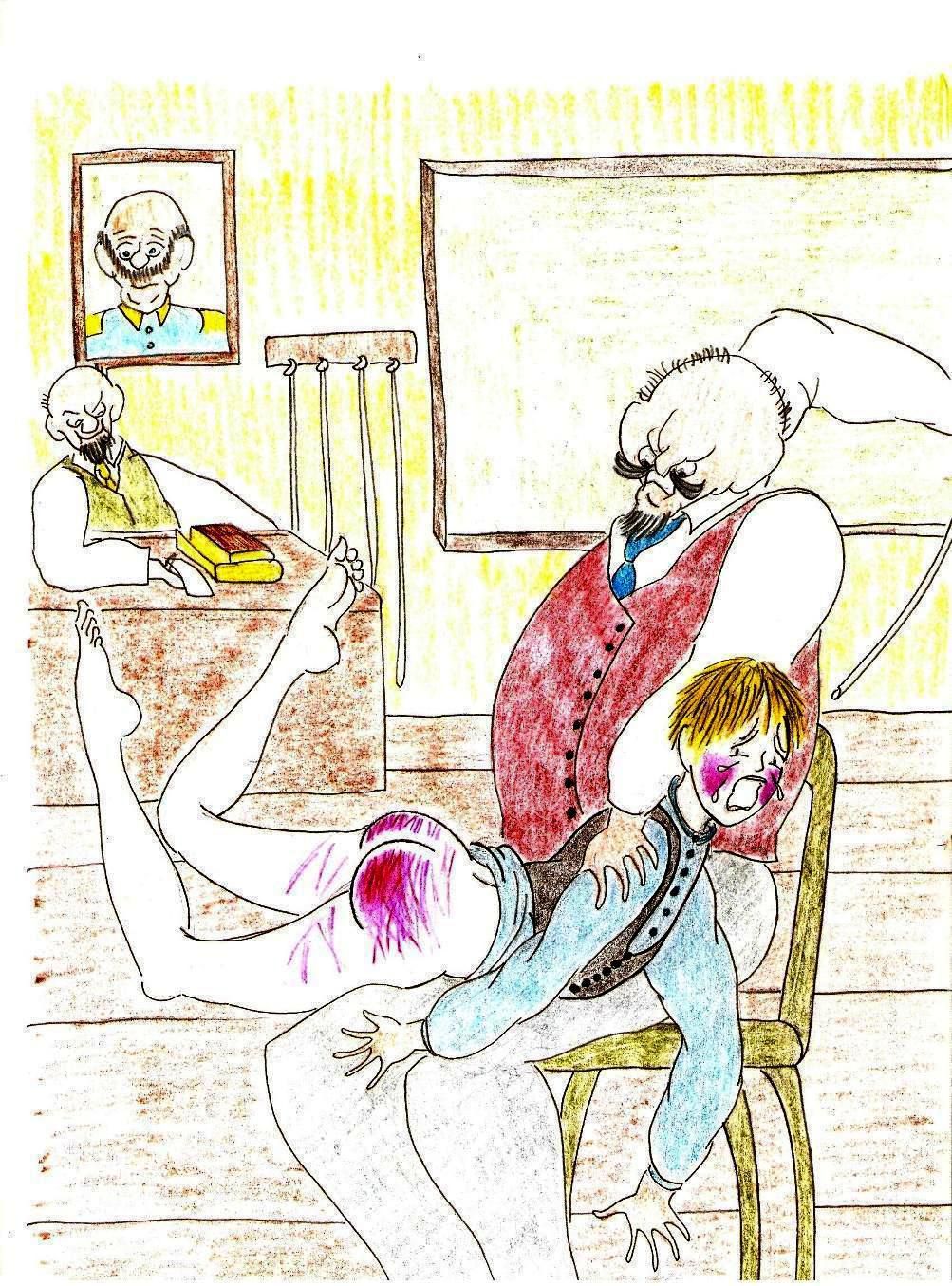 [Johnon] Spanking Caning Birching Judicial CP drawings 42