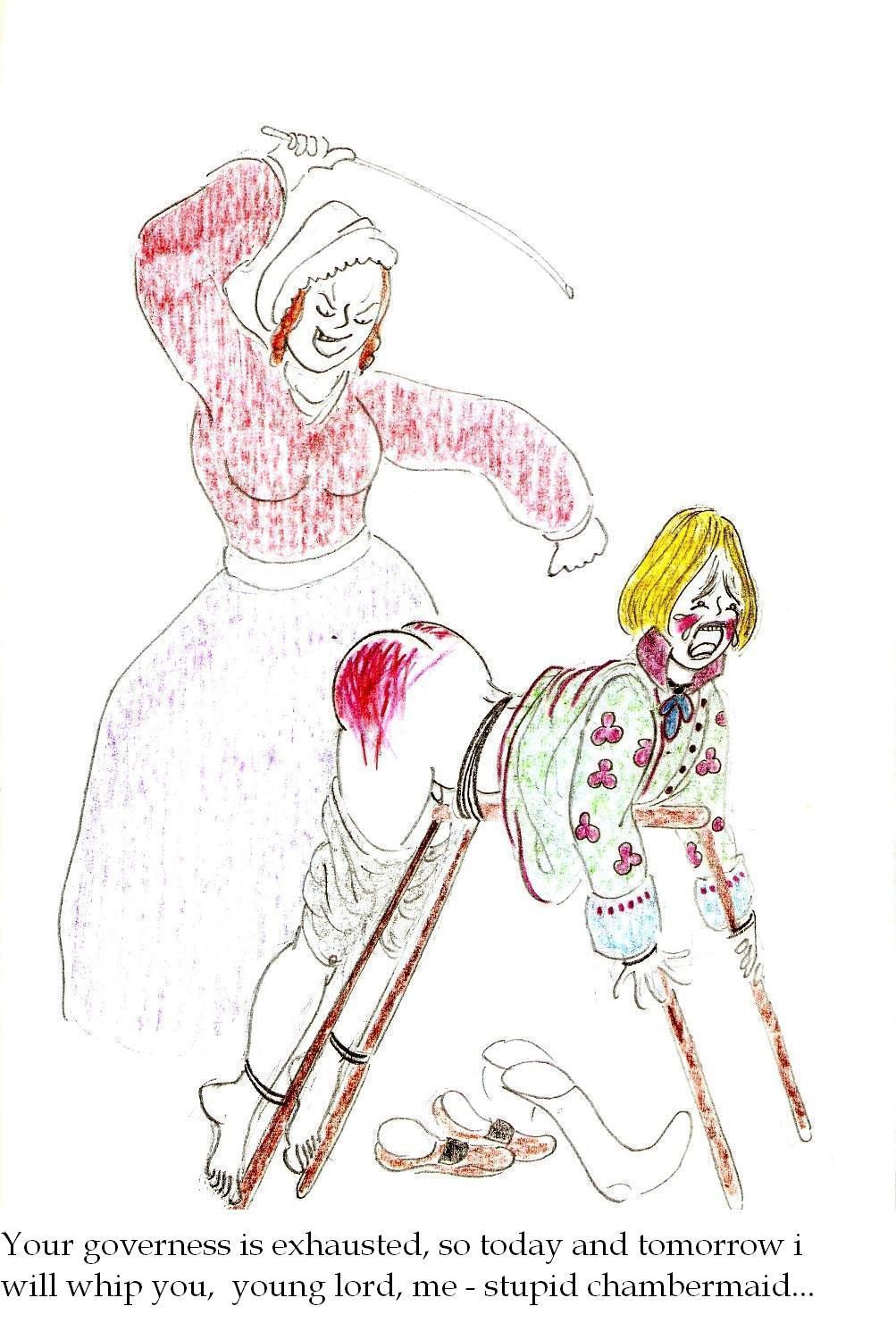 [Johnon] Spanking Caning Birching Judicial CP drawings 84