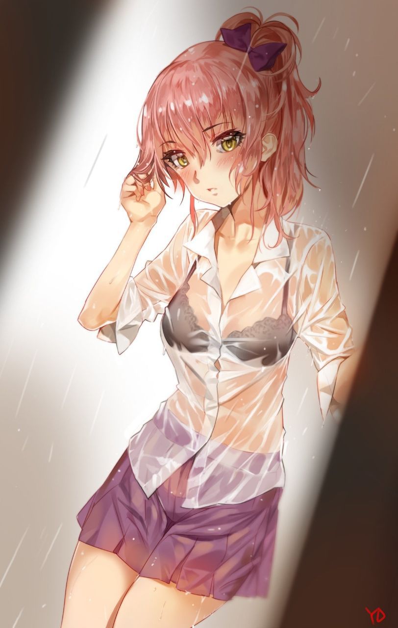 Secondary erotic image of the girl who is going to see through underwear and eh part of the clothes to be transparent [transparent] 27